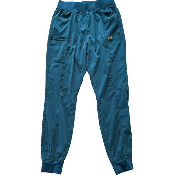 IRG Womens Jogger Scrub Pants With Pockets Teal Size MDT Polyester/Spandex Blend - Picture 1 of 7